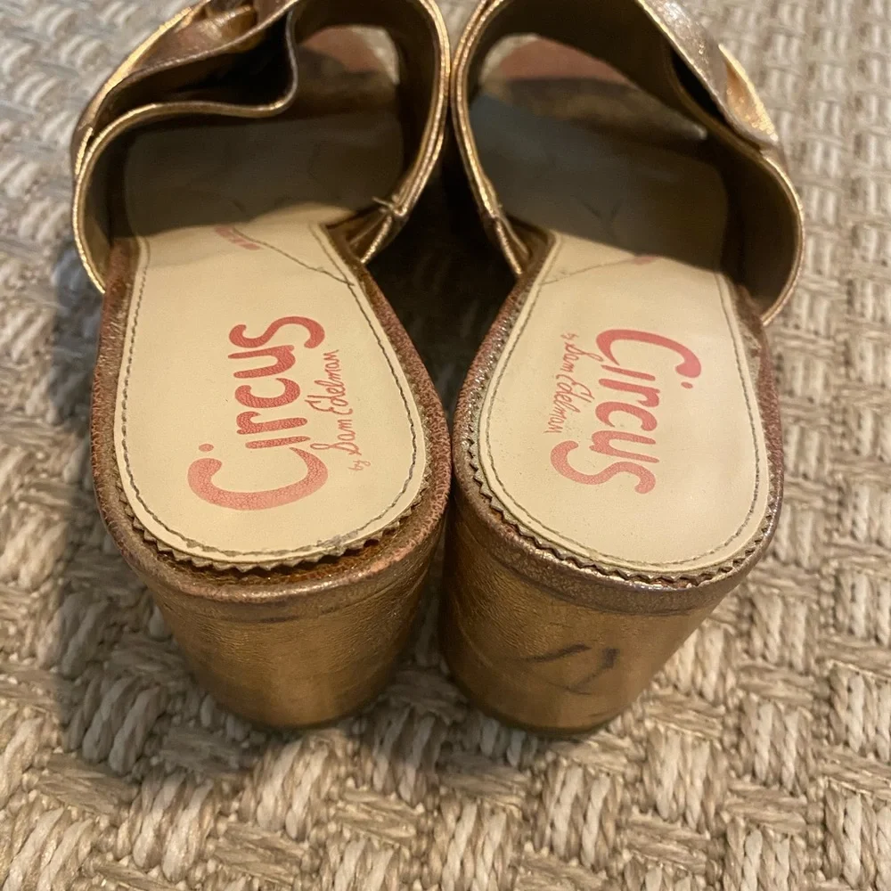 Sam Edelman Circus Rose Gold Bow Sandal Heels 10 - Picture 9 of 11